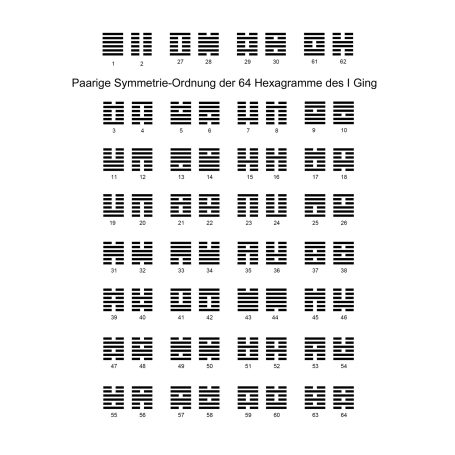 Combinatorische Gruppe: 64 Hexagramme